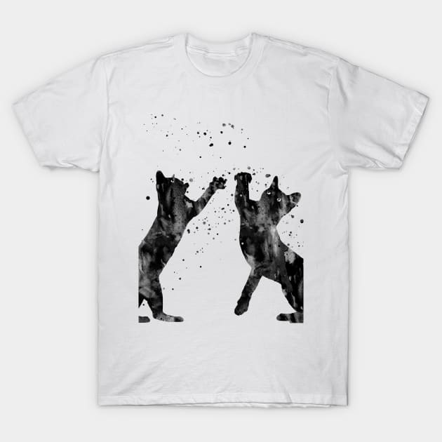 Playing cats T-Shirt by RosaliArt